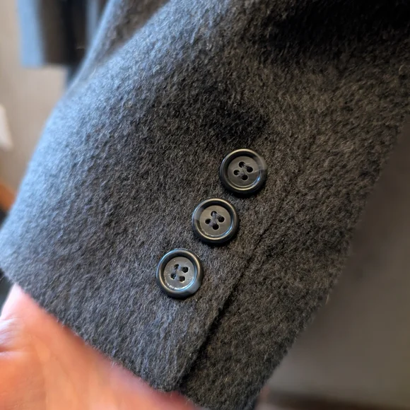 Gray Men's Cashmere-wool Coat - Picture 9 of 9